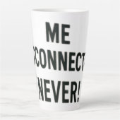 ik ging nooit offline! latte mok (Voorkant)