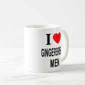 Ik ❤️ GINGERBREAD MANNEN Ik HOU VAN GINGERBREAD MA Koffiemok (Voorkant rechts)