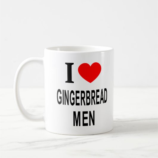 Ik ❤️ GINGERBREAD MANNEN Ik HOU VAN GINGERBREAD MA Koffiemok (Links)