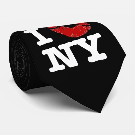 Ik "glad" New York Stropdassen (Opgerold)