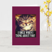 Ik glimlach als ik aan je denk kaart (Gele Bloem)