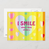 IK GLIMLACH ALS IK AAN JE KAART DENK (Voorkant / Achterkant)