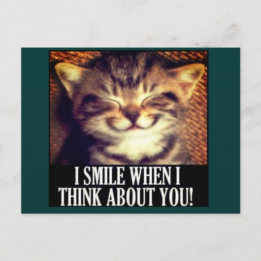 Ik glimlach als ik aan jou denk briefkaart (Voorkant)