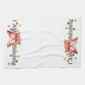 Ik glimlach bannerhanddoek theedoek (Horizontaal)