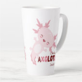 Ik glimlach een veel gepersonaliseerde Kawaii Axol Latte Mok (Rechterhoek)