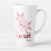 Ik glimlach een veel gepersonaliseerde Kawaii Axol Latte Mok (Rechts)