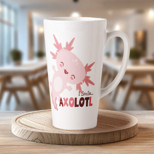 Ik glimlach een veel gepersonaliseerde Kawaii Axol Latte Mok