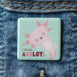Ik glimlach een veel gepersonaliseerde Kawaii Axol Vierkante Button 5,1 Cm<br><div class="desc">Ik glimlach op de knop Lot Kawaii Axolotl - De Mexicaanse wandelende vis die beter bekend staat als de Axolotl is hier om je wereld te roesten. Deze exotische zee wezens nemen de wereld door storm en het is makkelijk te zien waarom. Stijl op en sta uit de menigte met...</div>