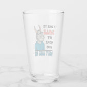 Ik glimlach graag naar mensen met een sarcastisch glas (Achterkant)