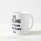 Ik glimlach - grappig koffiemok (Voorkant rechts)