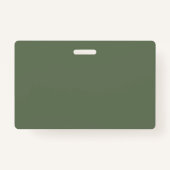Ik glimlach naar je achter dit Masker. Olive Green Badge (Achterkant)