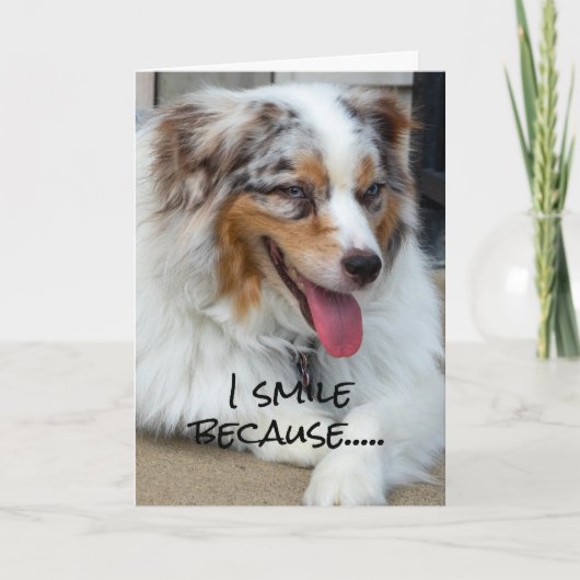 IK GLIMLACH OMDAT IK "40" WORD EN IK NIET! KAART (Voorkant)