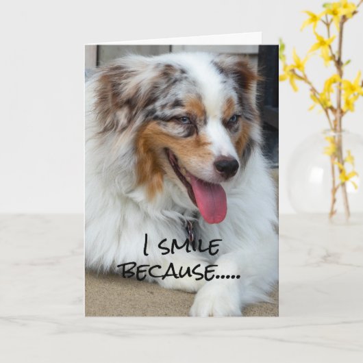 IK GLIMLACH OMDAT IK "40" WORD EN IK NIET! KAART (Gele Bloem)