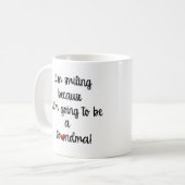 Ik glimlach omdat ik oma word Mok (Voorkant links)
