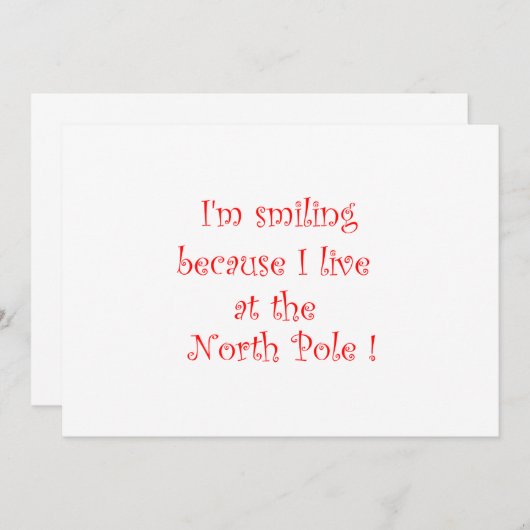 Ik glimlach omdat ik uitnodigingen heb (Voorkant / Achterkant)