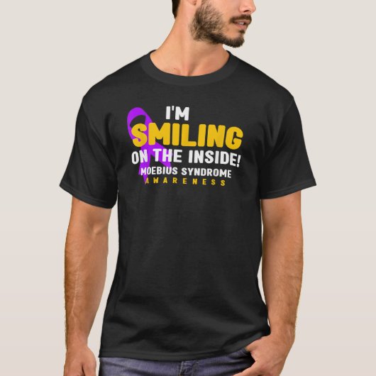 Ik glimlach op het Inside Moebius Syndroom Awarene T-shirt (Voorkant)