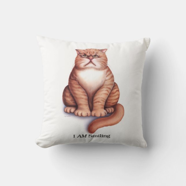 Ik glimlach Pillow Kussen (Voorkant)