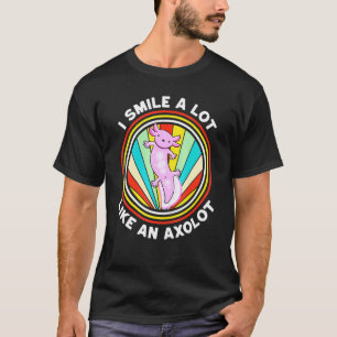 Ik glimlach veel zoals een axolotl reptiel lopende t-shirt