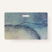 Ik glimlacht naar je achter dit masker.Blauw Abstr Badge (Achterkant)