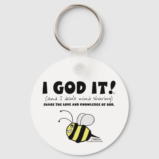 IK GOD HET! SLEUTELHANGER (Voorkant)