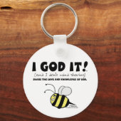 IK GOD HET! SLEUTELHANGER (Voorkant)