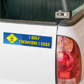 Ik Golf dus Cuss-Golf Cart Bumpersticker (Op Truck)