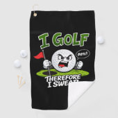 Ik golf, dus ik zweer. golfhanddoek (Insitu)