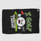 Ik golf, dus ik zweer. golfhanddoek (Horizontaal)