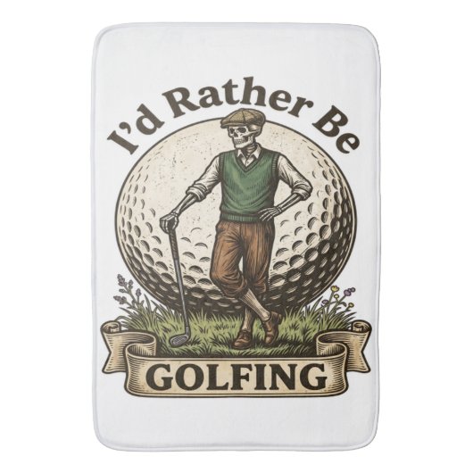 Ik golf liever badmat (Voorkant Verticaal)