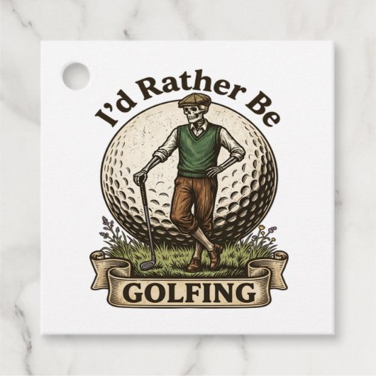 Ik golf liever bedankjes labels (Voorkant)