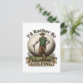 Ik golf liever briefkaart (Staand voorkant)