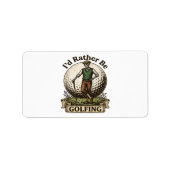 Ik golf liever etiket (Voorkant)