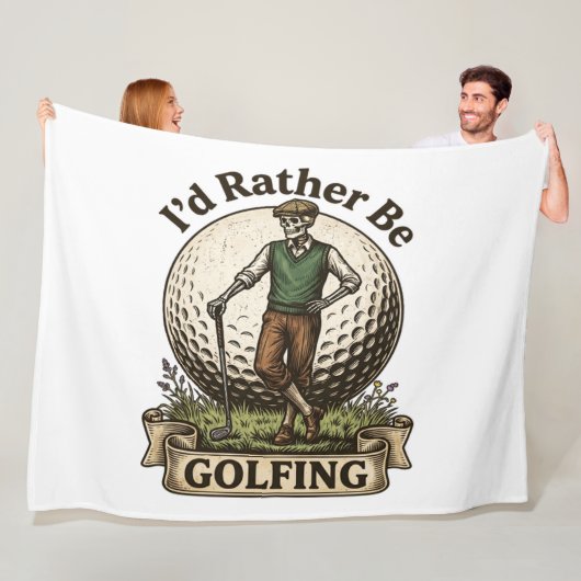 Ik golf liever fleece deken (In situ)