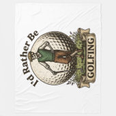 Ik golf liever fleece deken (Voorkant)