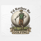 Ik golf liever fleece deken (Voorkant (Horizontaal))