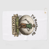 Ik golf liever golfhanddoek (Horizontaal)