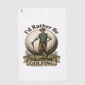 Ik golf liever golfhanddoek (Voorkant)