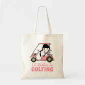 Ik golf liever - Grappig flamingo-ontwerp Tote Bag (Voorkant)