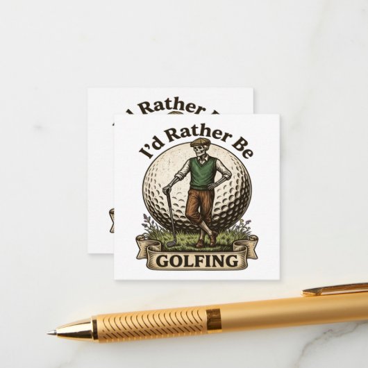 Ik golf liever informatiekaartje (Voorkant / Achterkant in situ)