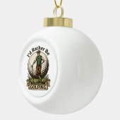 Ik golf liever keramische bal ornament (Rechts)