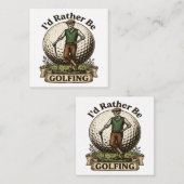Ik golf liever notitiekaartje (Voorkant / Achterkant)