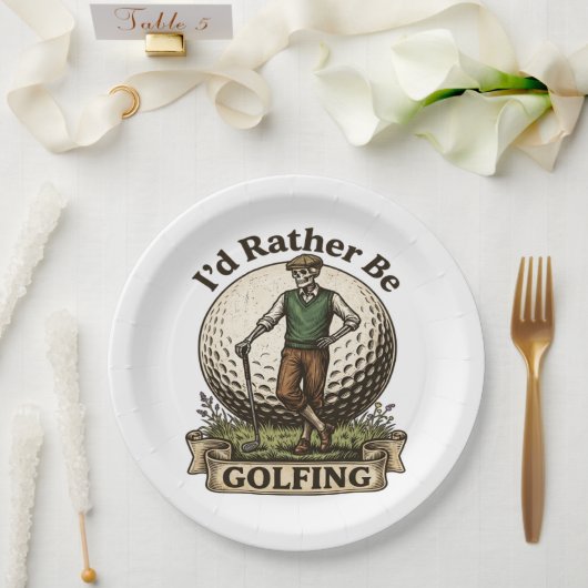 Ik golf liever papieren bordje (Huwelijk)