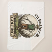 Ik golf liever sherpa deken (Voorkant)