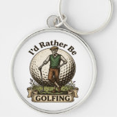 Ik golf liever sleutelhanger (Voorkant)