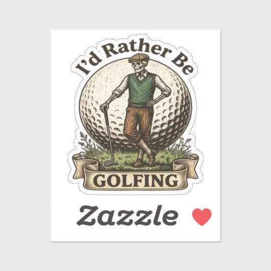 Ik golf liever sticker (Vel)