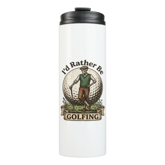 Ik golf liever thermosbeker (Voorkant)
