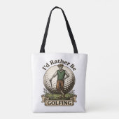 Ik golf liever tote bag (Achterkant)