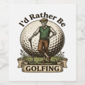 Ik golf liever wijn etiket (Enkel label)