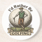 Ik golf liever zandsteen onderzetter (Voorkant)