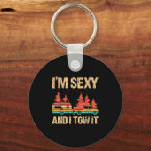 Ik gooi het Bigfoot Camp Trees Hike Hiking Sleutelhanger (Voorkant)